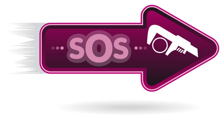 Troubleshooting signs and symbol on an arrow