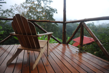 Adirondack chair on a porch