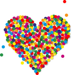 Buntes Konfetti Herz