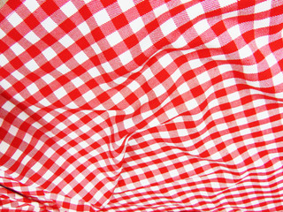biało czerwony, obrus, checkered tablecloth, white - obrazy, fototapety, plakaty