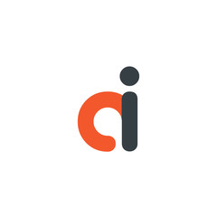 Initial Letter AI CI Rounded Lowercase Logo