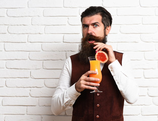 Fototapeta premium funny handsome bearded man