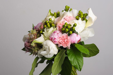 Bouquet of white peonies.