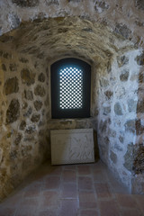 Medieval castle crypt. Town of Consuegra in the province of Tole