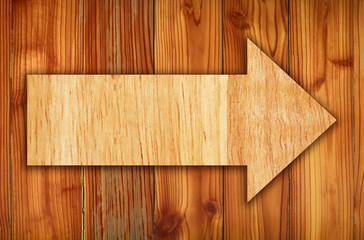 Beautiful wood background. Wooden symbol for tags and banner. Wood arrow symbol on wooden background.