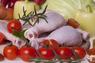 fresh chicken thighs and drumsticks