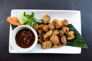 Authentic  thai food taken outdoor in natural lights