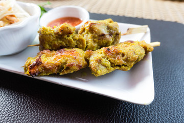 Authentic  thai food taken outdoor in natural lights