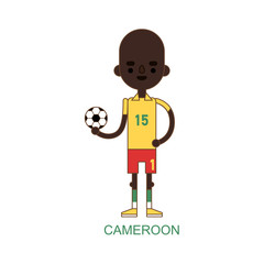 National cameroon soccer football player vector illustration