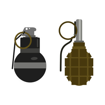 Grenade bomb vector.