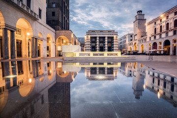 Vittoria Square at Dusk, Brescia, Italy