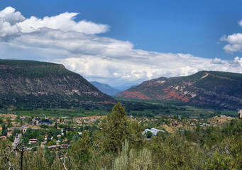 Animas Valley from Stone House/Animas Valley looking north from the top of Fort Lewis College Mesa at the "Stone House"
