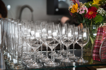 glasses on the table