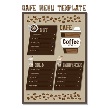 menu cafe template poster graphic  design objects