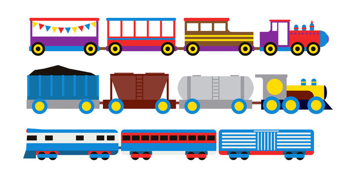 Toy train vector illustration.