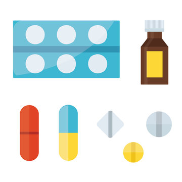 Tablet pills vector illustration.