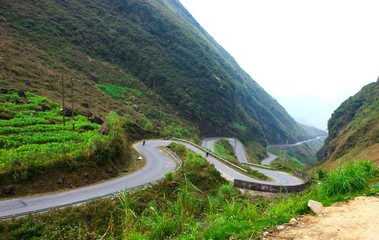 Ma Pi Leng mountain pass in Hagiang, Vietnam.