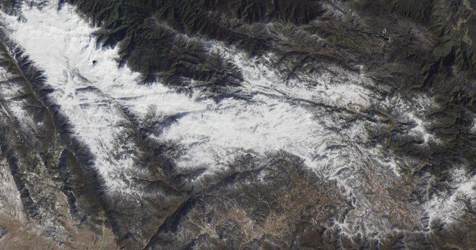 Aerial time lapse of snow melt in New South Wales, Australia. Two time lapse versions in clip: 8-second/4-second. 4-second head/tail pad on each version. Data: USGS/NASA Landsat.