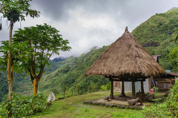 Fototapeta na wymiar traditional house in banaue, Philippines