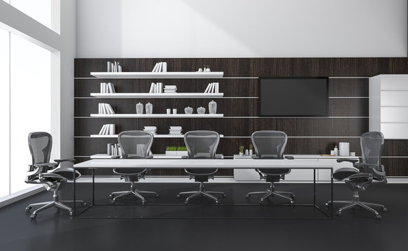 3d Rendering Meeting Room For Business With Luxury Decor