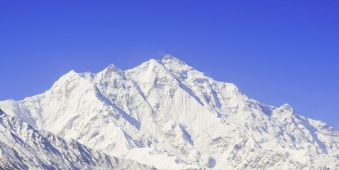 Fototapeta na wymiar snow mountain panorama