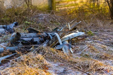 Unlegal dump near forest