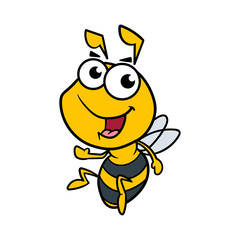 Friendly Cartoon Bee Vector Illustration