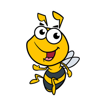 Friendly Cartoon Bee Vector Illustration