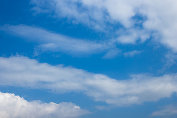 Blue sky with clouds background,beautiful weather.