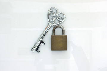 Keys and heart as a symbol of love, keys background, the key to