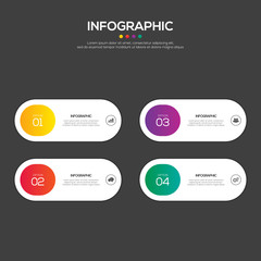 Infographic business report template layout design element vector