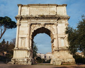Obraz premium Arch of Titus in the Forum of Rome