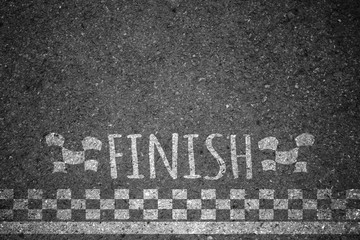 Finish line of racing formula background.