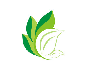 green leaves plant icon