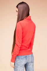 Woman looking looking away on the empty space,back view