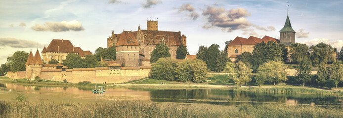 Teutonic Castle in Malbork (Marienburg) in Pomerania (Poland),re
