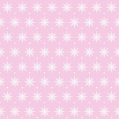 Dotted snowflake pattern. Seamless vector winter background