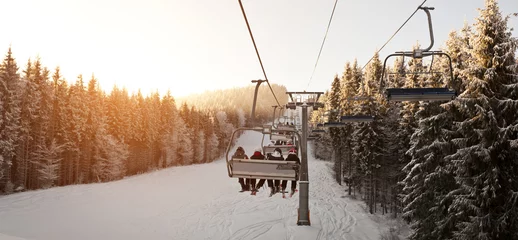 Gordijnen Ski-lift © SkyLine