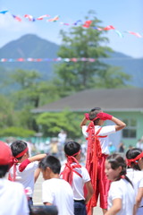 運動会の応援団