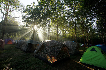 camping tents at a camp site