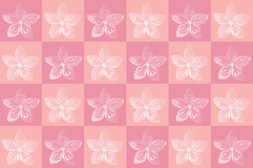 Origami flower on pink background