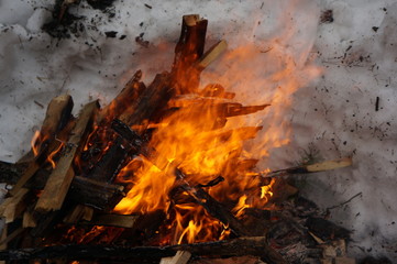 fire and snow