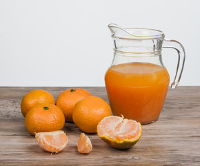 Naklejka na ściany i meble tangerines and juice