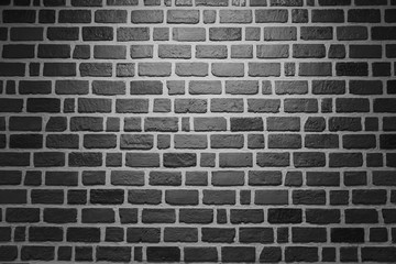 Fototapeta premium Bricks Wall background. Black and white color
