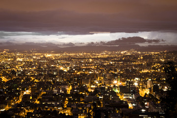 Fototapeta na wymiar Cityscape of Bogotá at Night.