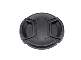 Black camera lens cap