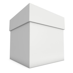 White box isolated on white background. Transportation concept. 3D render illustration for your design.