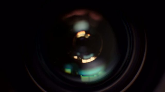 Close-up of a photographic lens