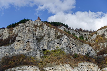 Fototapeta na wymiar One high top of Lakatnik rocks, Iskar river defile, Sofia province, Bulgaria 