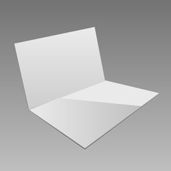 White empty open folder template isolated eps 10 vector
